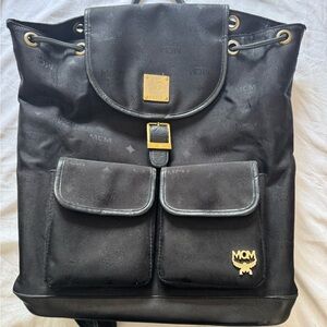 MCM Black and Gold Men's Backpack